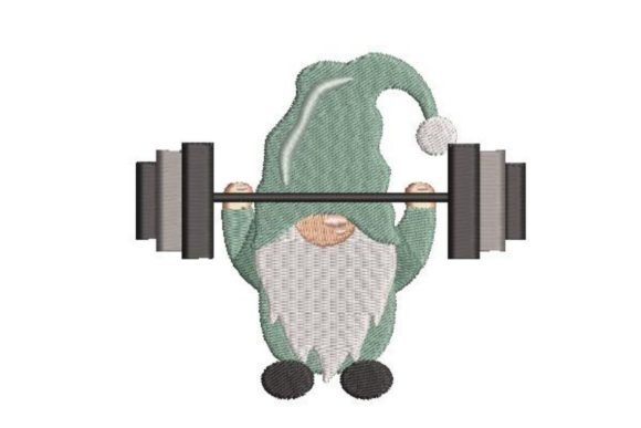 Gnome Exercising: A Playful Twist for Custom Embroidery