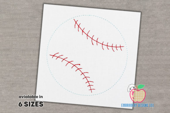 Leather Baseball: A Minimalist Sports Embroidery Gem