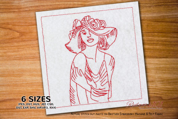 Review: Girl Posing for Photographer Embroidery