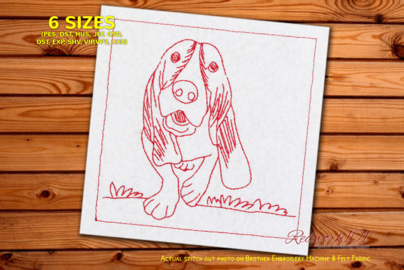 Reviewing the Basset Hound Dog Redwork Design