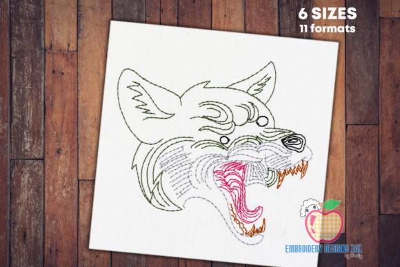 Wild Wolf Coyote Line Art: A Bold Holiday Stitch